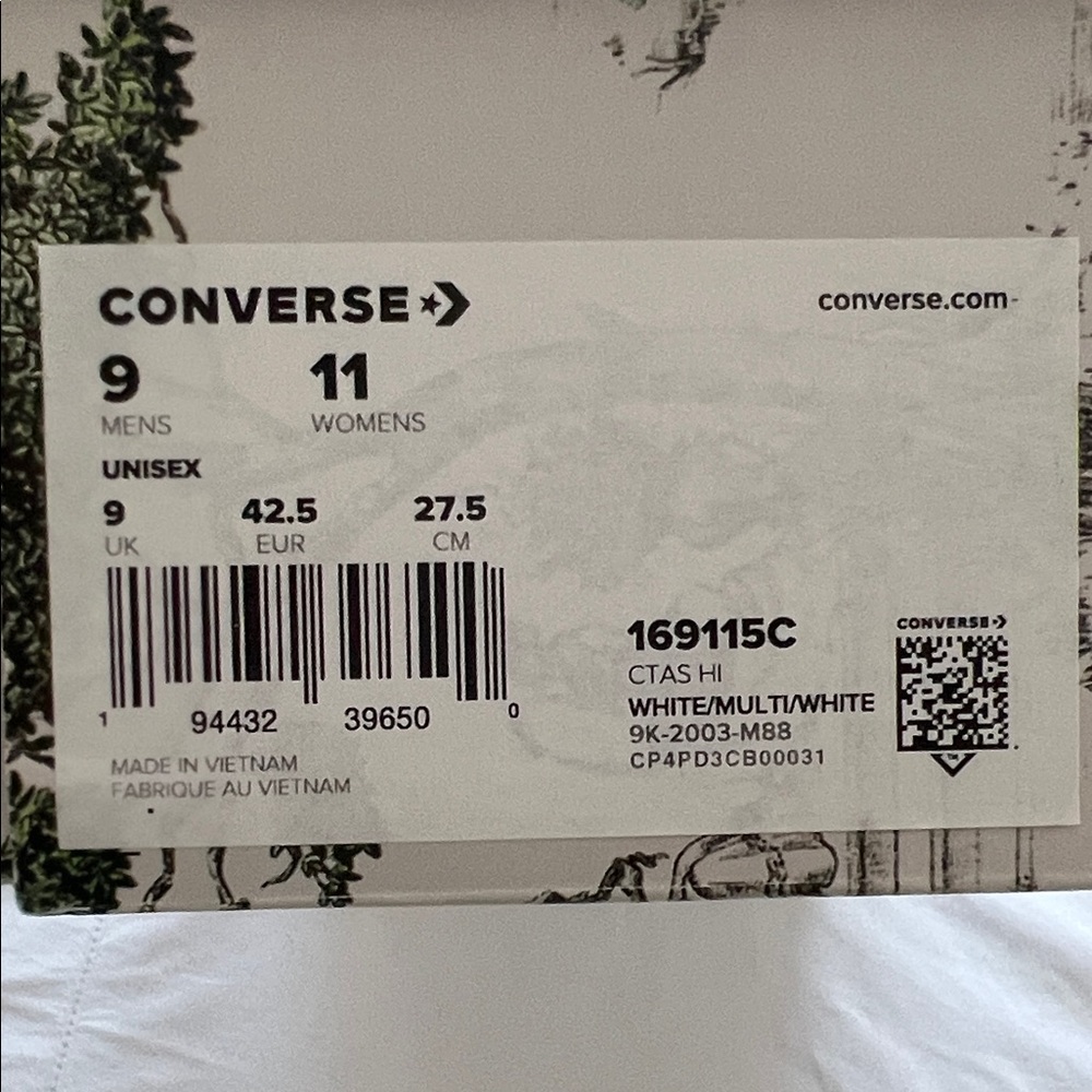 Converse x Sheila Bridges Harlem Toile high tops  - Cream - Picture 10 of 10